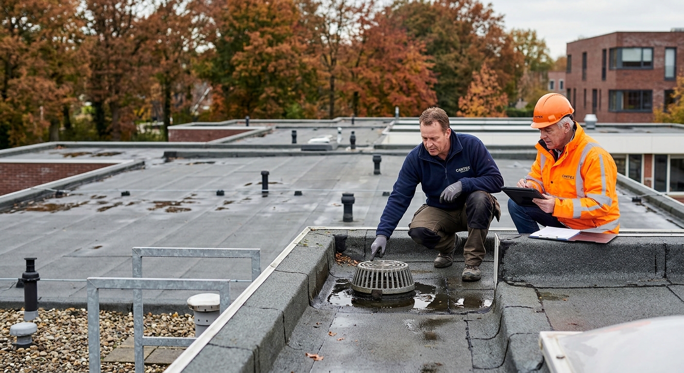 Vastgoed dak inspectie herfst